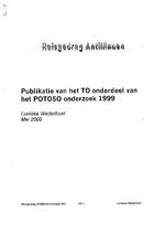 Publikatie van het TO onderdeel van het POTOSO onderzoek 1999